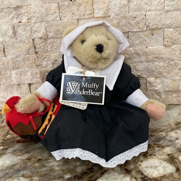 Vintage 1989 Muffy Pilgrim Fall 1989 The VanderBear Family Pilgrim Bear NWT - Picture 10 of 12